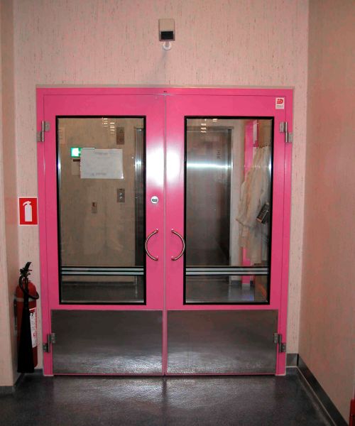 Farver identificerer områder, her i pink i medicinalvirksomhed